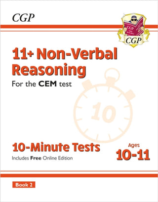 Cover image for 9781789081954 - 11+ CEM 10-Minute Tests: Non-Verbal Reasoning - Ages 10-11 Book 2 (with Online Edition)