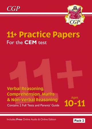 Supplemental image for 9781789082173 - 11+ CEM Practice Papers: Ages 10-11 - Pack 2 (with Parents' Guide & Online Edition)