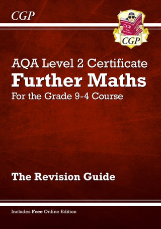 Supplemental image for 9781789082401 - AQA Level 2 Certificate in Further Maths: Revision Guide (with Online Edition and Videos)