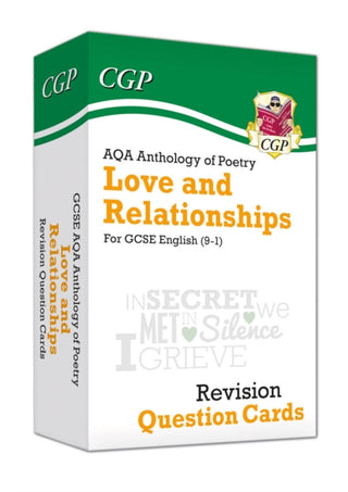 Cover image for 9781789083705 - GCSE English: AQA Love & Relationships Poetry Anthology - Revision Question Cards