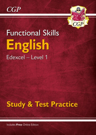 Cover image for 9781789083972 - Functional Skills English: Edexcel Level 1 - Study & Test Practice