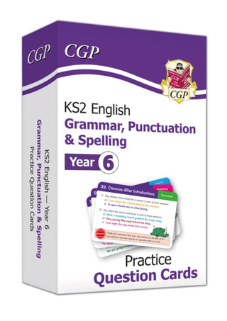 Cover image for 9781789085136 - KS2 English Year 6 Practice Question Cards: Grammar, Punctuation & Spelling
