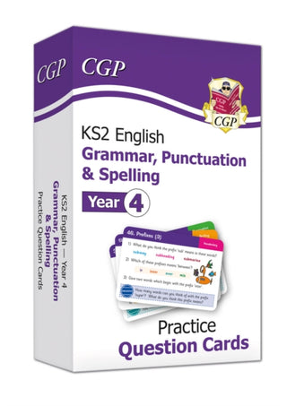 Cover image for 9781789085167 - KS2 English Year 4 Practice Question Cards: Grammar, Punctuation & Spelling
