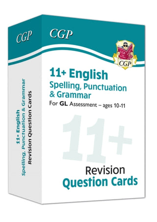 Cover image for 9781789085389 - 11+ GL Revision Question Cards: English Spelling, Punctuation & Grammar - Ages 10-11