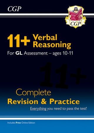 Cover image for 9781789086010 - 11+ GL Verbal Reasoning Complete Revision and Practice - Ages 10-11 (with Online Edition)