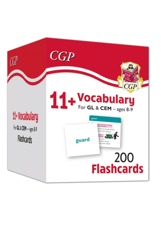 Cover image for 9781789086317 - 11+ Vocabulary Flashcards for Ages 8-9 - Pack 1
