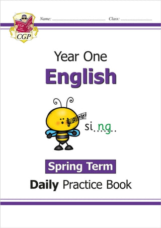 Cover image for 9781789086768 - KS1 English Year 1 Daily Practice Book: Spring Term