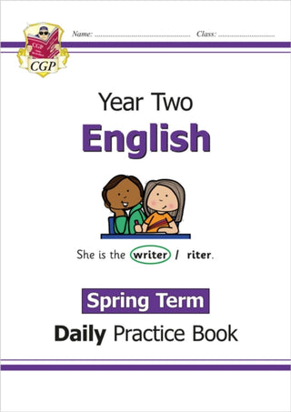 Cover image for 9781789086799 - KS1 English Year 2 Daily Practice Book: Spring Term