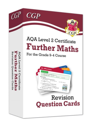 Cover image for 9781789086881 - AQA Level 2 Certificate: Further Maths - Revision Question Cards