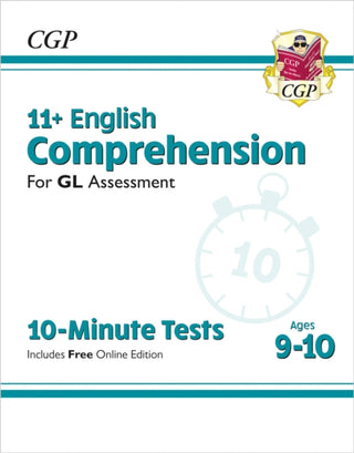 Cover image for 9781789086904 - 11+ GL 10-Minute Tests: English Comprehension - Ages 9-10 (with Online Edition)