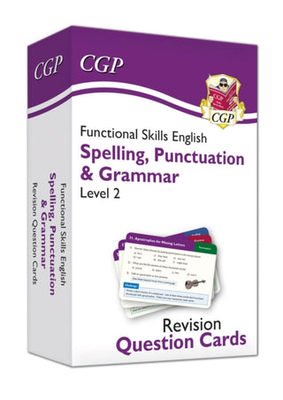 Cover image for 9781789086911 - Functional Skills English Revision Question Cards: Spelling, Punctuation & Grammar - Level 2