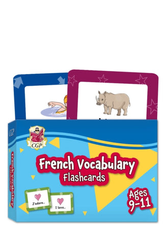 Cover image for 9781789087437 - French Vocabulary Flashcards for Ages 9-11 (with Free Online Audio)