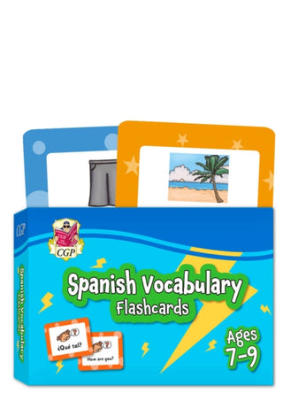 Cover image for 9781789087451 - Spanish Vocabulary Flashcards for Ages 7-9 (with Free Online Audio)