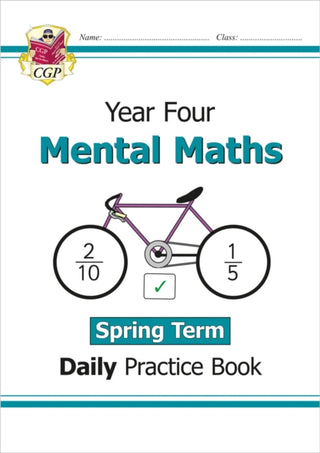 Cover image for 9781789087703 - KS2 Mental Maths Year 4 Daily Practice Book: Spring Term