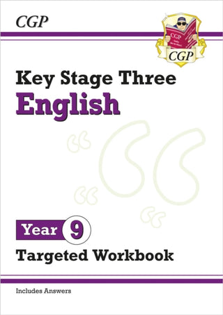 Cover image for 9781789087857 - KS3 Year 9 English Targeted Workbook (with answers)