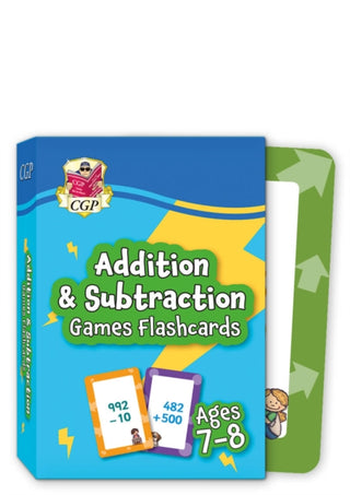 Cover image for 9781789088199 - Addition & Subtraction Games Flashcards for Ages 7-8 (Year 3)