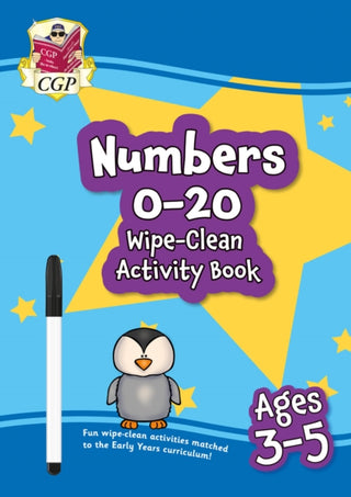 Cover image for 9781789089691 - Numbers 0-20 Wipe-Clean Activity Book for Ages 3-5 (with pen)
