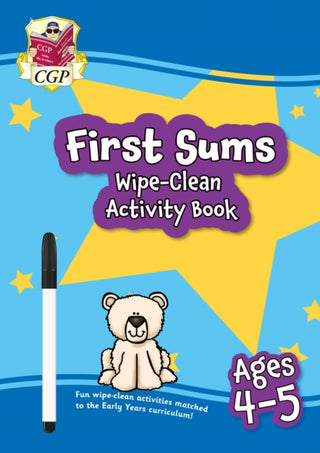 Cover image for 9781789089714 - First Sums Wipe-Clean Activity Book for Ages 4-5 (with pen)