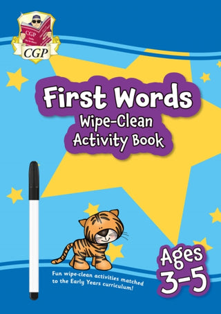 Cover image for 9781789089721 - First Words Wipe-Clean Activity Book for Ages 3-5 (with pen)