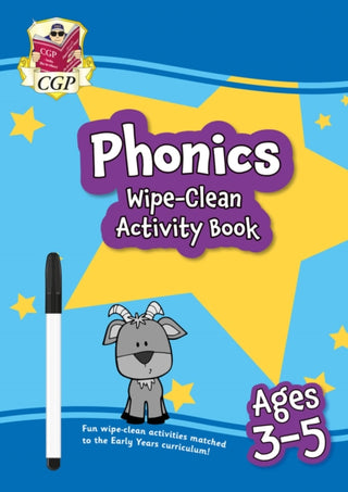 Cover image for 9781789089752 - Phonics Wipe-Clean Activity Book for Ages 3-5 (with pen)
