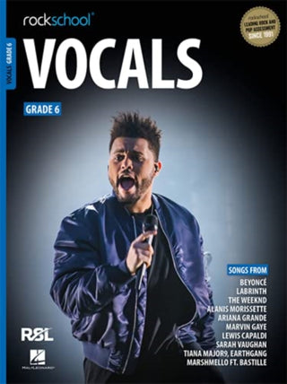 Cover image for 9781789362985 - Rockschool Vocals Grade 6 (2021)