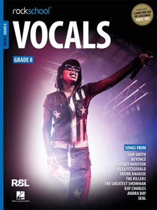 Cover image for 9781789363005 - Rockschool Vocals Grade 8 (2021)