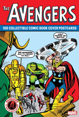 Cover image for 9781797217505 - Avengers: 100 Collectible Comic Book Cover Postcards
