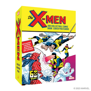 Cover image for 9781797225548 - X-Men: 100 Collectible Comic Book Cover Postcards