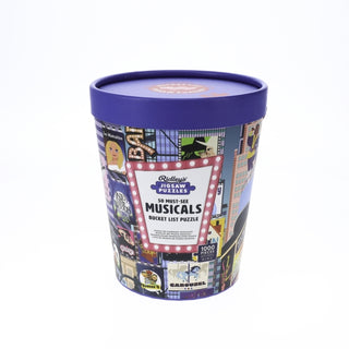 Supplemental image for 9781797229133 - 50 Must-See Musicals Bucket List 1000-Piece Puzzle