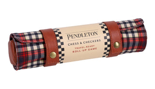 Supplemental image for 9781797231365 - Pendleton Red Black Check Pattern Chess & Checkers