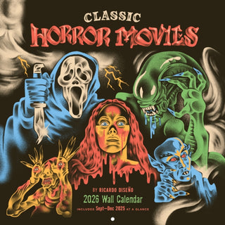 Cover image for 9781797235356 - Classic Horror Movies 2026 Wall Calendar