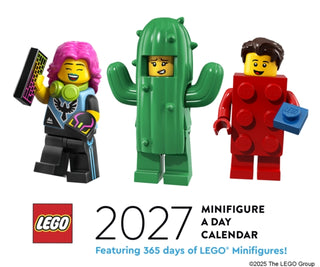 Cover image for 9781797240329 - LEGO Minifigure a Day 2027 Daily Calendar