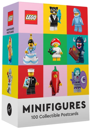 Cover image for 9781797240466 - LEGO Minifigures: 100 Collectible Postcards