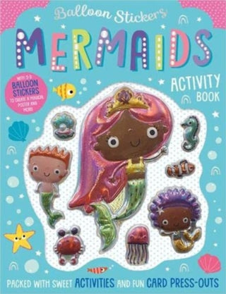 Cover image for 9781800589902 - Balloon Stickers Mermaids Activity Book
