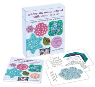 Cover image for 9781800654570 - Granny Square and Crochet Motif Card and Book Set: 50 cards and a 64-page book