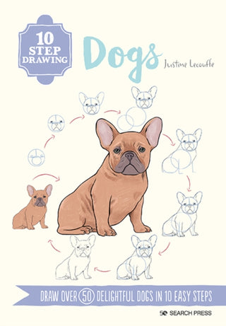 Supplemental image for 9781800920347 - 10 Step Drawing: Dogs