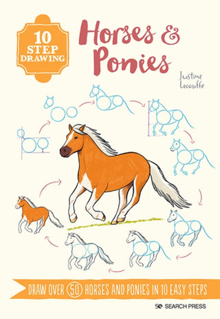 Supplemental image for 9781800921184 - 10 Step Drawing: Horses & Ponies