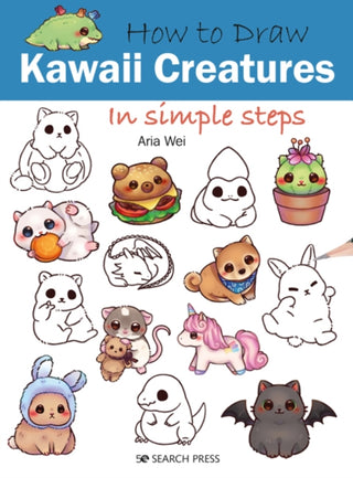Cover image for 9781800921221 - How to Draw: Kawaii Creatures