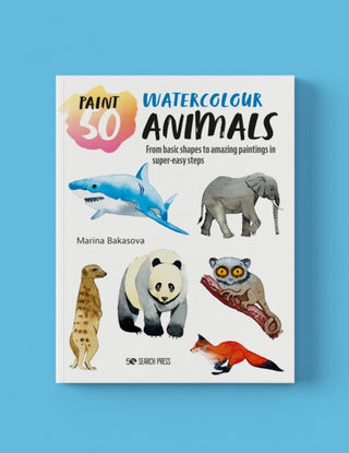 Cover image for 9781800921283 - Paint 50: Watercolour Animals