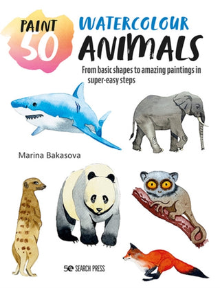 Supplemental image for 9781800921283 - Paint 50: Watercolour Animals