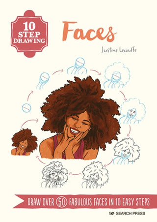 Cover image for 9781800922358 - 10 Step Drawing: Faces
