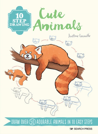 Supplemental image for 9781800922365 - 10 Step Drawing: Cute Animals