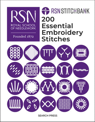 Cover image for 9781800922860 - RSN Stitch Bank: 200 Essential Embroidery Stitches
