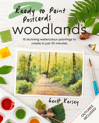 Cover image for 9781800922952 - Ready to Paint Postcards: Woodlands