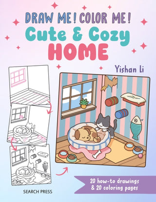 Cover image for 9781800924369 - Draw me! Color me!: Cute & Cozy Home