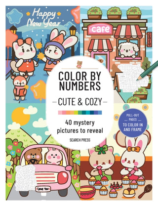 Cover image for 9781800925151 - Color by Numbers Cute and Cozy