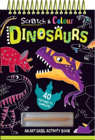 Cover image for 9781801052665 - Scratch and Colour Dinosaurs