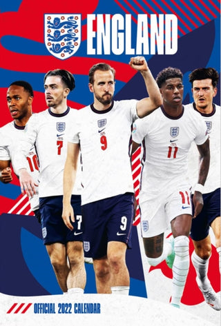 Cover image for 9781801220361 - The Official England Men Football A3 Calendar 2022