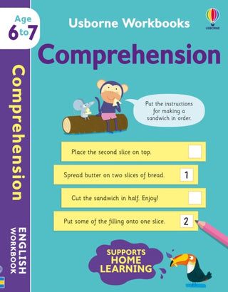 Cover image for 9781801313476 - Usborne Workbooks Comprehension 6-7