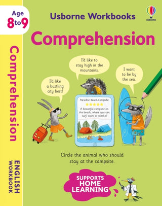 Cover image for 9781801313490 - Usborne Workbooks Comprehension 8-9